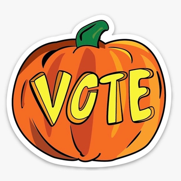 VOTE Pumpkin Sticker - Picture 1 of 1